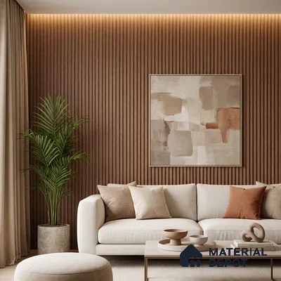 Wooden Look PN 06289 9.5 ft x 4.7 inch Charcoal Panel - 12 mm | Suitable for Feature Wall, TV Unit & Living Room | Width is Subjected to 5% Variation