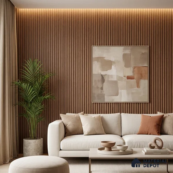 Wooden Look PN 06289 9.5 ft x 4.7 inch Charcoal Panel - 12 mm | Suitable for Feature Wall, TV Unit & Living Room | Width is Subjected to 5% Variation