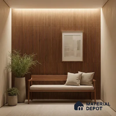 Wooden Look PN 06290 B 9.5 ft x 4.7 inch Charcoal Panel - 12 mm | Suitable for Feature Wall, TV Unit & Living Room | Width is Subjected to 5% Variation