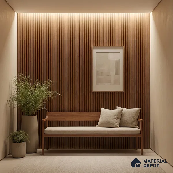 Wooden Look PN 06290 B 9.5 ft x 4.7 inch Charcoal Panel - 12 mm | Suitable for Feature Wall, TV Unit & Living Room | Width is Subjected to 5% Variation