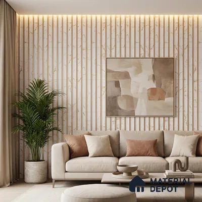 White Marble Look PN 06293 9.5 ft x 9.4 inch Charcoal Panel - 12 mm | Suitable for Feature Wall, TV Unit & Living Room | Width is Subjected to 5% Variation