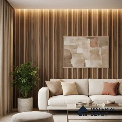 Wooden Look PN 06296 B 9.5 ft x 9.4 inch Charcoal Panel - 12 mm | Suitable for Feature Wall, TV Unit & Living Room | Width is Subjected to 5% Variation