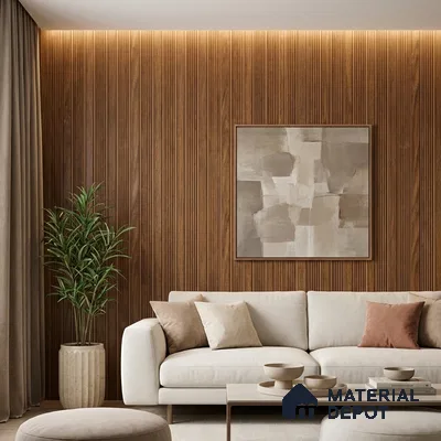 Wooden Look PN 06298 9.5 ft x 9.4 inch Charcoal Panel - 12 mm | Suitable for Feature Wall, TV Unit & Living Room | Width is Subjected to 5% Variation