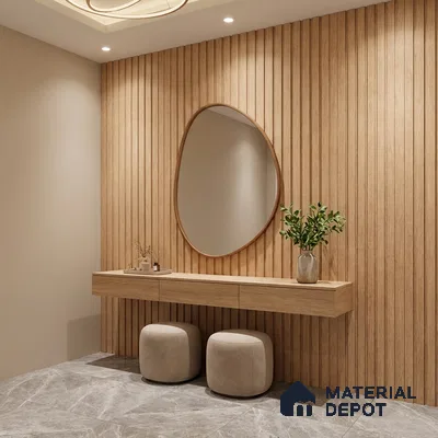 Wooden Look PN 06542 9.5 ft x 4.7 inch Charcoal Panel - 12 mm | Suitable for Feature Wall, TV Unit & Living Room | Width is Subjected to 5% Variation