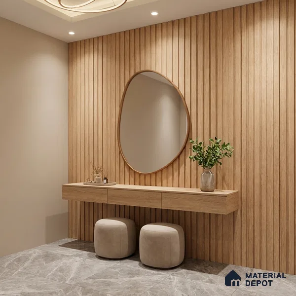 Wooden Look PN 06542 9.5 ft x 4.7 inch Charcoal Panel - 12 mm | Suitable for Feature Wall, TV Unit & Living Room | Width is Subjected to 5% Variation