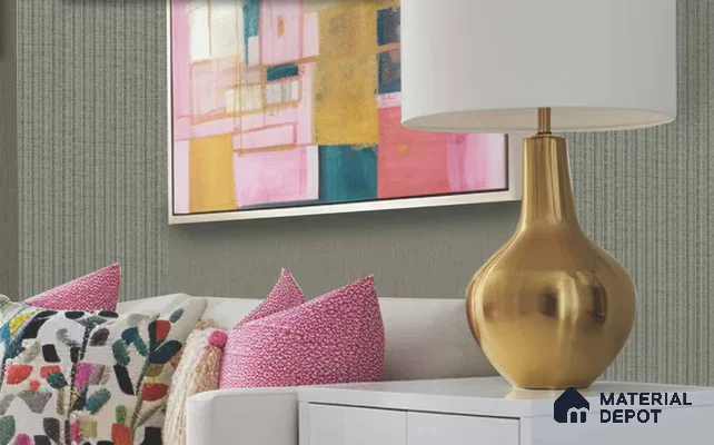 PN 07226 Fabric Look Louver 8 ft x 0.4 ft Texture Finish  - 10 mm | Suitable for Feature Wall, TV Unit & Living Room