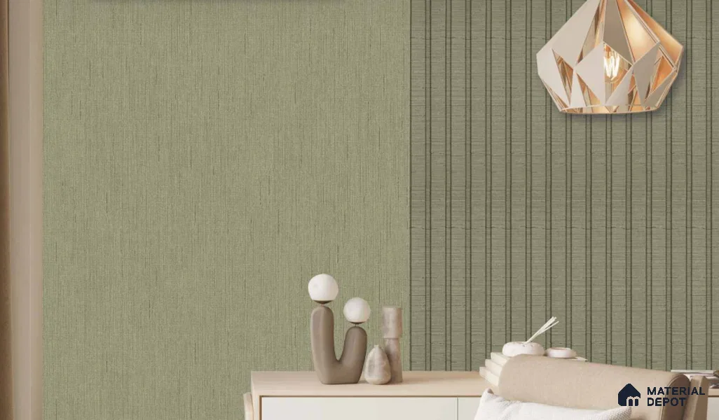 PN 07231 Fabric Look Louver 8 ft x 0.4 ft Texture Finish - 10 mm | Suitable for Feature Wall, TV Unit & Living Room