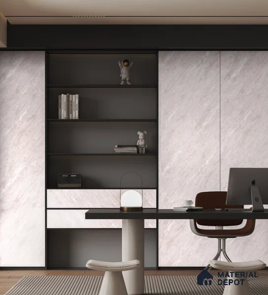 Marble Look PN 06692  8 ft x 4 ft Texture Finish Decorative Wall Panel - 3 mm | Suitable for TV Unit, Wardrobe, Kitchen Cabinets