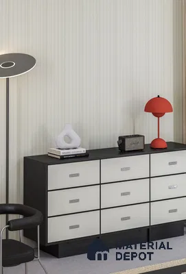 PN 06678 Plain Colour Look Louver 9.5 ft x 0.5 ft Texture Finish  - 15 mm | Suitable for Feature Wall, TV Unit & Living Room