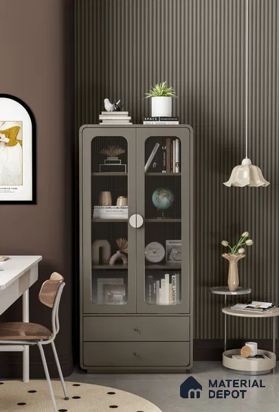 PN 06681 Plain Colour Look Louver 9.5 ft x 0.5 ft Texture Finish  - 15 mm | Suitable for Feature Wall, TV Unit & Living Room
