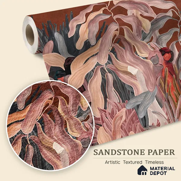 Enchanting Nymphs of Nature Art Sandstone (Customised Size Wallpaper)