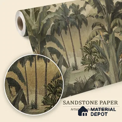 Lush European Landscape Sandstone Finish (Customised Wallpaper)