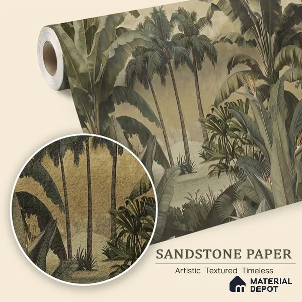 Lush European Landscape Sandstone Finish (Customised Wallpaper)