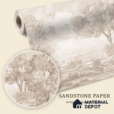 Whispering Moors Scenic Wallpaper Design Customised beige