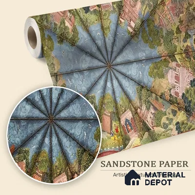 Maharaja Maharani Canopy Sandstone Customized Ceiling Wallpaper