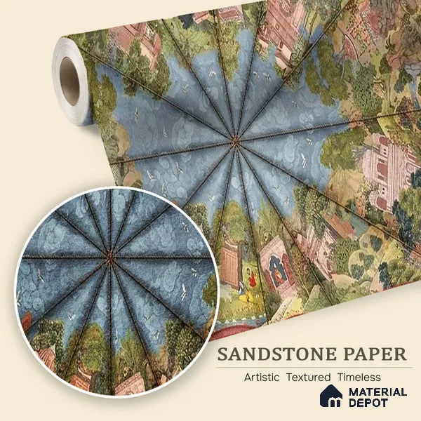 Maharaja Maharani Canopy Sandstone Customized Ceiling Wallpaper