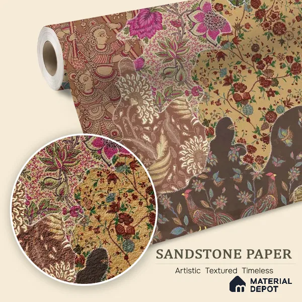 Rang Rali, Indian Sandstone Wallpaper | Customised Size Wallpaper