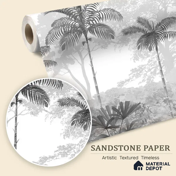 Kovalam, Monotone Tropical Sandstone Wallpaper | Customised Size Wallpaper