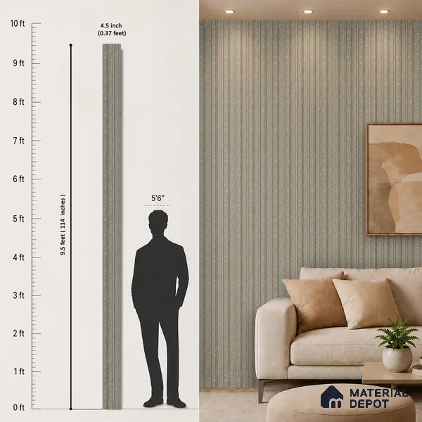 Steel Grey Luxury Look PN 06076 9.5 ft x 4.6 inch Charcoal Panel - 8 mm | Suitable for Feature Wall, TV Unit & Living Room | Width is Subjected to 5% Variation