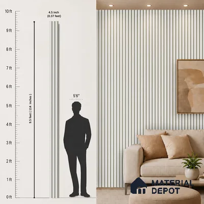 Dove Grey Luxury Look PN 06083 9.5 ft x 4.6 inch Charcoal Panel - 8 mm | Suitable for Feature Wall, TV Unit & Living Room | Width is Subjected to 5% Variation