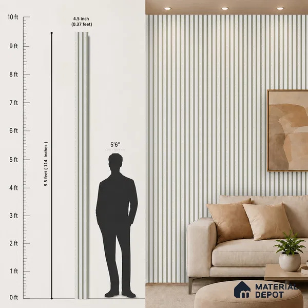 Dove Grey Luxury Look PN 06083 9.5 ft x 4.6 inch Charcoal Panel - 8 mm | Suitable for Feature Wall, TV Unit & Living Room | Width is Subjected to 5% Variation