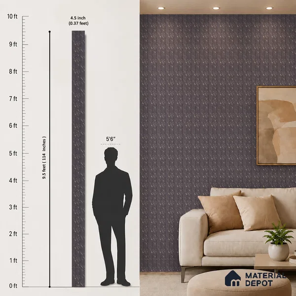 Graphite Grey Marble Look PN 06085 9.5 ft x 4.6 inch Charcoal Panel - 8 mm | Suitable for Feature Wall, TV Unit & Living Room | Width is Subjected to 5% Variation