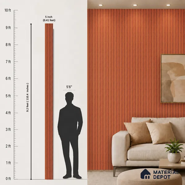 Wooden Look PN 06839 9.2 ft x 4.9 inch Charcoal Panel - 12 mm | Suitable for Living Room, Bedroom & TV Cabinet | Width is Subjected to 5% Variation