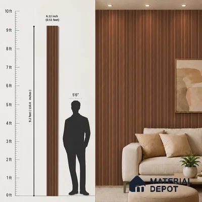 Wooden Look PN 06869 9.2 ft x 6.1 inch Charcoal Panel - 16 mm | Suitable for Living Room, Bedroom & TV Cabinet | Width is Subjected to 5% Variation