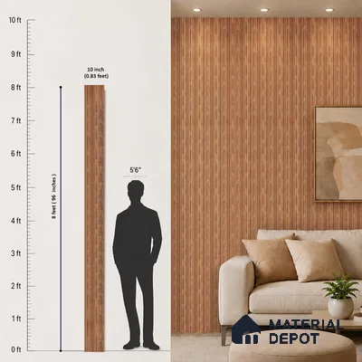 Wooden Look PN 06976 8 ft x 10 inch PVC Panel - 10 mm | Suitable for Living Room, Bedroom & Office | Width is Subjected to 5% Variation