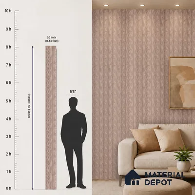 Wooden Look PN 06977 8 ft x 10 inch PVC Panel - 10 mm | Suitable for Living Room, Bedroom & Office | Width is Subjected to 5% Variation