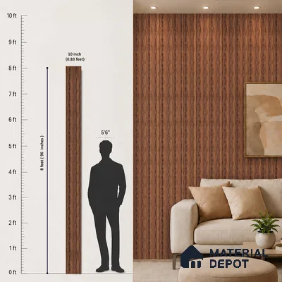 Wooden Look PN 06978 8 ft x 10 inch PVC Panel - 10 mm | Suitable for Living Room, Bedroom & Office | Width is Subjected to 5% Variation