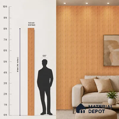 Wooden Look PN 07391 8 ft x 9.6 inch PVC Panel - 10 mm | Suitable for Living Room, Bedroom & Office | Width is Subjected to 5% Variation