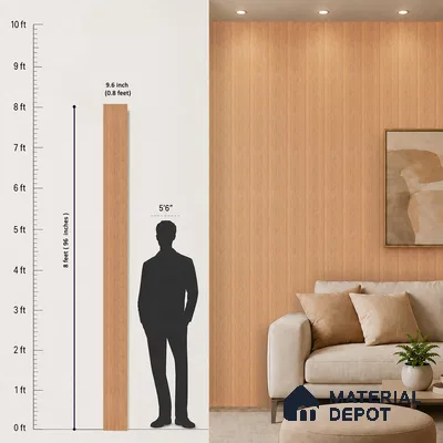 Wooden Look PN 07392 8 ft x 9.6 inch PVC Panel - 10 mm | Suitable for Living Room, Bedroom & Office | Width is Subjected to 5% Variation