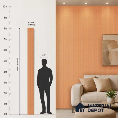Wooden Look PN 07399 8 ft x 9.6 inch PVC Panel - 10 mm | Suitable for Living Room, Bedroom & Office | Width is Subjected to 5% Variation