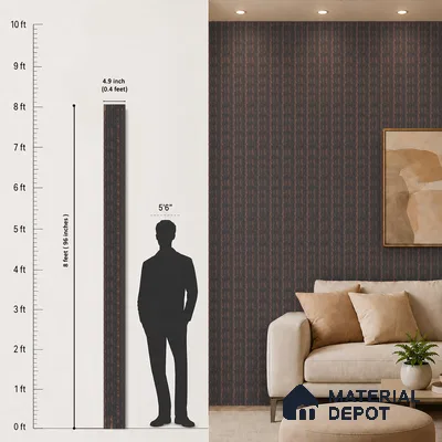 Wooden Look PN 00655 8 ft x 4.8 inch Charcoal Panel - 11 mm | Suitable for Feature Wall, TV Unit & Living Room | Width is Subjected to 5% Variation