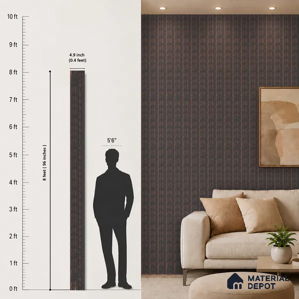 Wooden Look PN 00655 8 ft x 4.8 inch Charcoal Panel - 11 mm | Suitable for Feature Wall, TV Unit & Living Room | Width is Subjected to 5% Variation