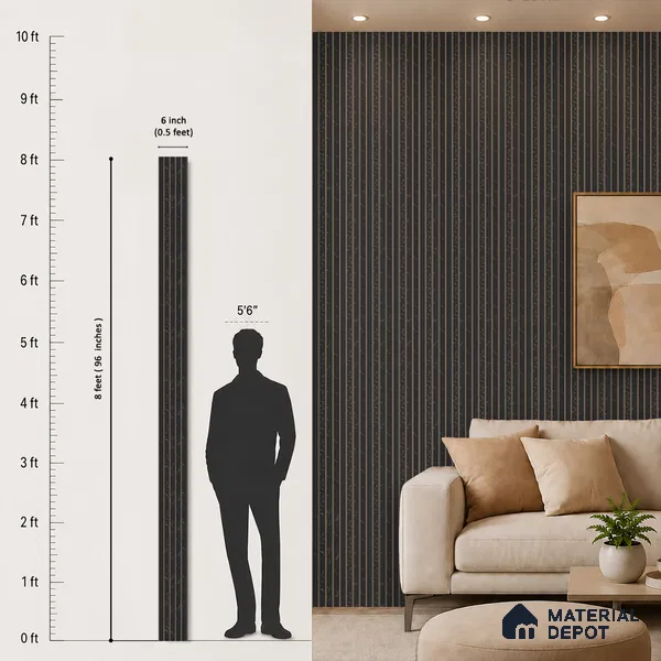 Graphite Black Marble Look PN 05544 8 ft x 6 inch Charcoal Panel - 7 mm | Suitable for Feature Wall, TV Unit & Living Room | Width is Subjected to 5% Variation