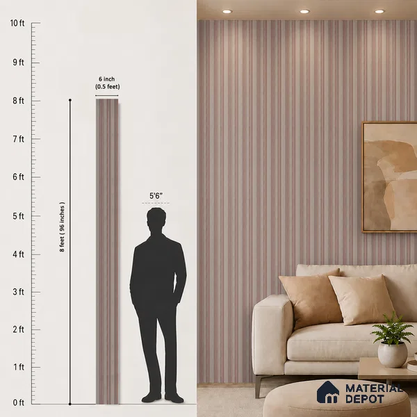Pebble Grey Fabric Look PN 05552 8 ft x 6 inch Charcoal Panel - 7 mm | Suitable for Feature Wall, TV Unit & Living Room | Width is Subjected to 5% Variation