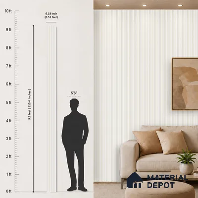 Ivory Beige Plain Colour Look PN 06879 9.2 ft x 6.1 inch Charcoal Panel - 16 mm | Suitable for Living Room, Bedroom & TV Cabinet | Width is Subjected to 5% Variation