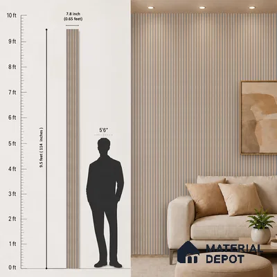 Cement Grey Geometric Look PN 07026 9.5 ft x 7.8 inch Charcoal Panel - 6 mm | Suitable for Feature Wall, TV Unit & Living Room | Width is Subjected to 5% Variation