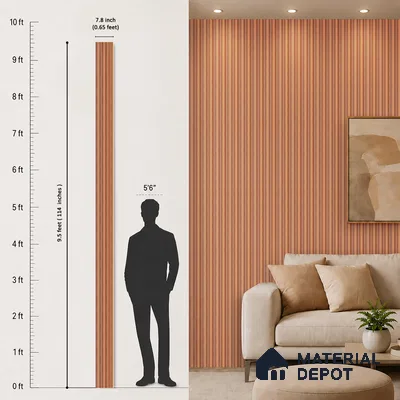 Wooden Look PN 07041 9.5 ft x 7.8 inch Charcoal Panel - 6 mm | Suitable for Feature Wall, TV Unit & Living Room | Width is Subjected to 5% Variation