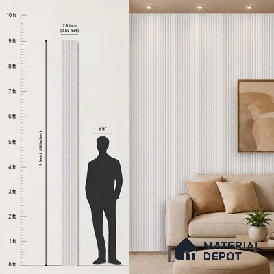 Dove Grey Patterned Look PN 07047 9.5 ft x 7.8 inch Charcoal Panel - 6 mm | Suitable for Feature Wall, TV Unit & Living Room | Width is Subjected to 5% Variation