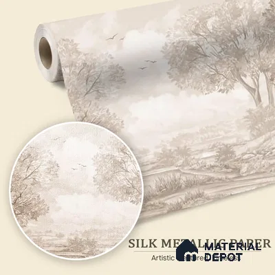 Whispering Moors Scenic Wallpaper Design Customised beige