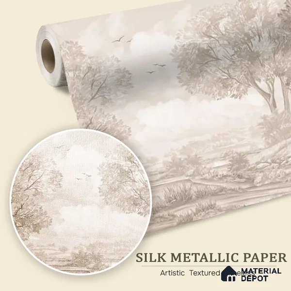 Whispering Moors Scenic Wallpaper Design Customised beige