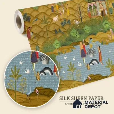 Krishna Leela Customized Wallpaper Silk Sheen (Super Luxury)