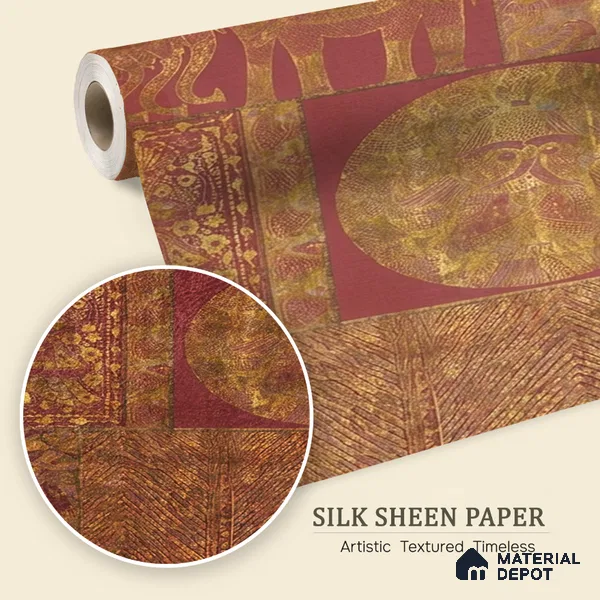 Geet Madhubani Customized Wallpaper Silk Sheen (Super Luxury)