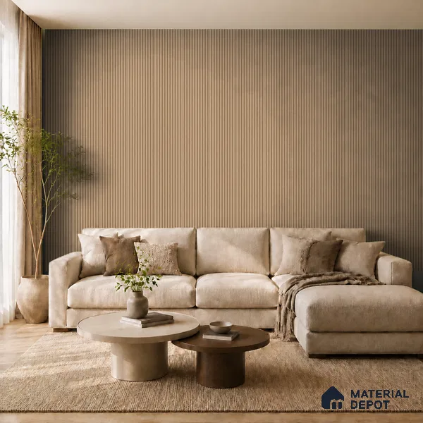 Danish Teak 10 ft x 0.85 ft (3060x260 mm) Prism Design Interior & Exterior Wall & Ceiling Panel - 21 mm | Suitable for Balcony, Facade & Open Area | Width is Subjected to 5% Variation