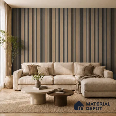 Danish Teak 10 ft x 0.89 ft (3060x270 mm) Unic Dual Tone Design Interior & Exterior Wall & Ceiling Panel - 15 mm | Suitable for Balcony, Facade & Open Area | Width is Subjected to 5% Variation