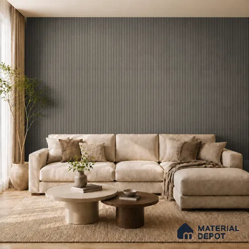Oak Noir 10 ft x 0.85 ft (3060x260 mm) Prism Design Interior & Exterior Wall & Ceiling Panel - 21 mm | Suitable for Balcony, Facade & Open Area | Width is Subjected to 5% Variation