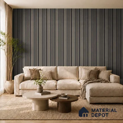 Oak Noir 10 ft x 0.89 ft (3060x270 mm) Unic Dual Tone Design Interior & Exterior Wall & Ceiling Panel - 15 mm | Suitable for Balcony, Facade & Open Area | Width is Subjected to 5% Variation